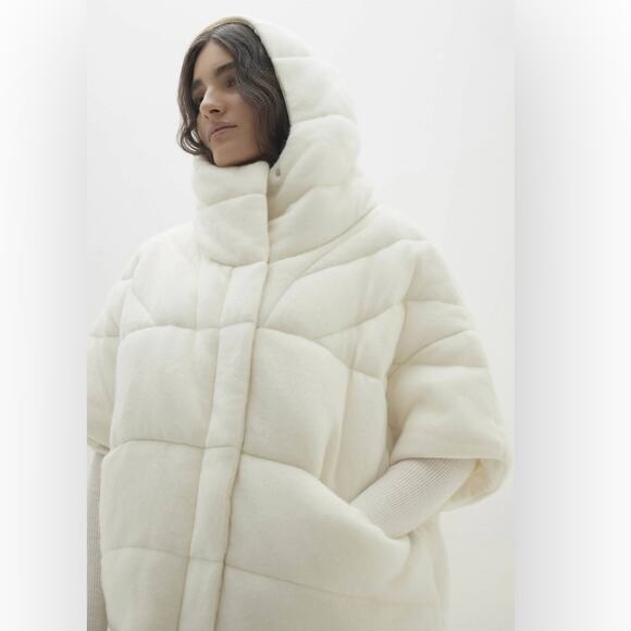 Naked Cashmere Patti Puffer Hooded Jacket Size XS/S, Ecru - Picture 2 of 16